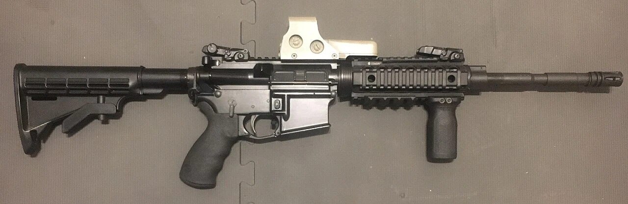 Самозарядный вариант C8 с прицелом EOTech.